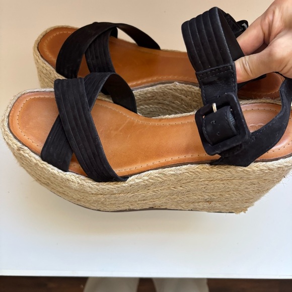 SCHUTZ Blisse Suede Wedge Sandals‎ Espadrilles Sz 11B - Picture 7 of 10